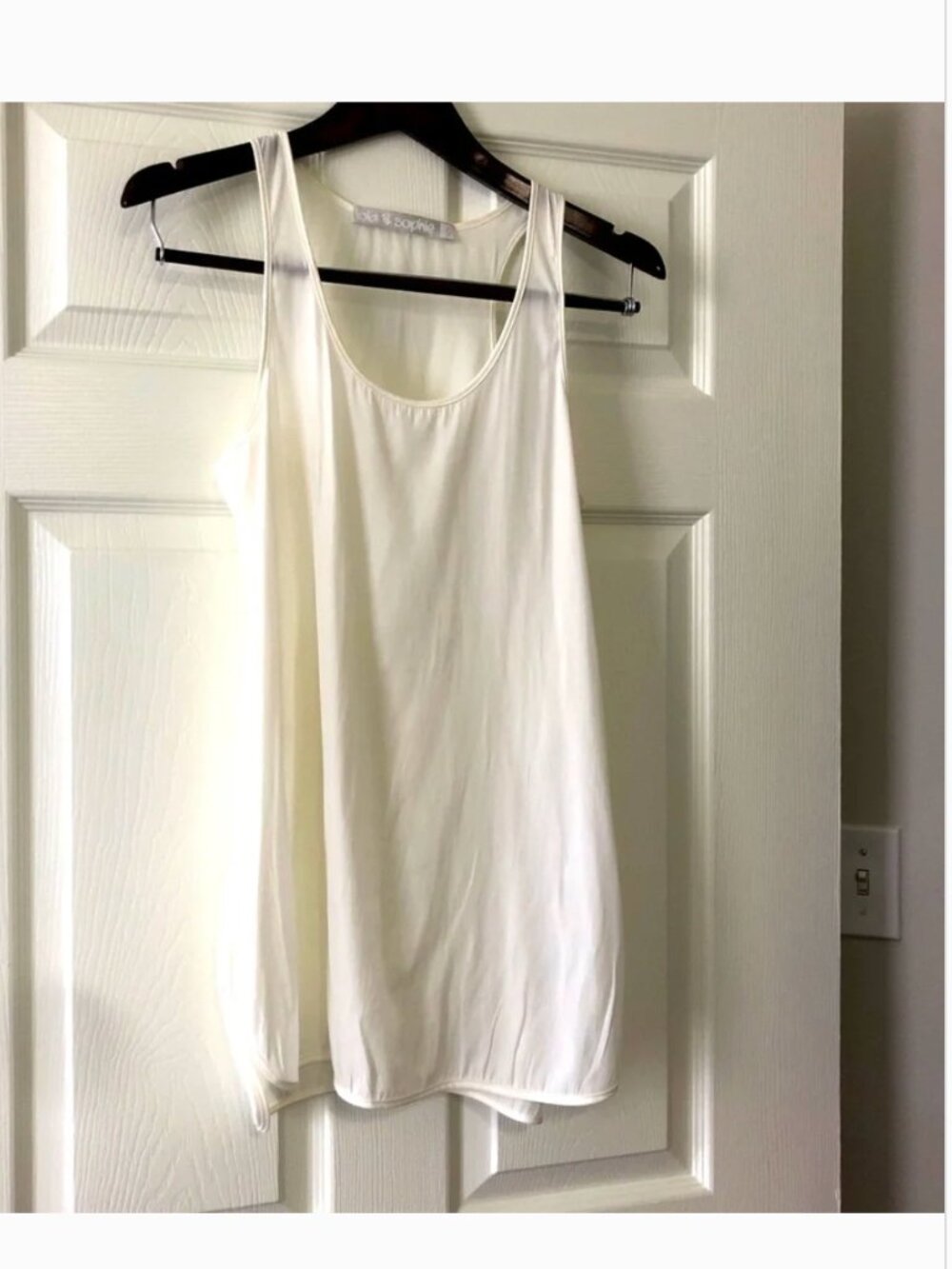 Lola & Sophie Tunic/dress Tank,racer back available in white, gray,lavender L/XL